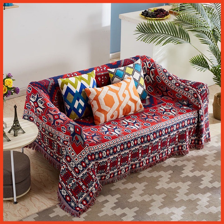 Khăn phủ sofa,thảm trải sàn  hoa văn, họa tiết theo phong cách Retro