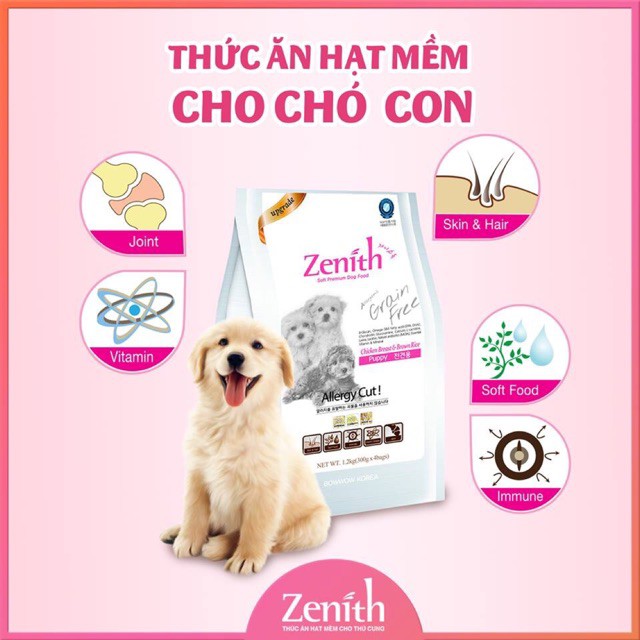 THỨC ĂN HẠT MỀM CHÓ CON ZENITH PUPPY 3KG