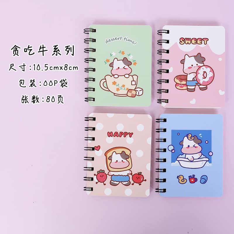 [Sale sốc] Sổ lò xo A7-Sổ 80 trang- Bobu shop-Giao hình ngẫu nhiên