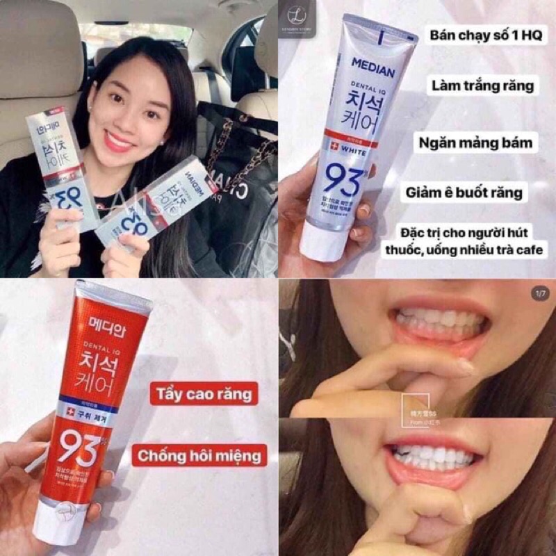 Kem đánh răng, kem làm sạch, thơm miệng Median Hàn Quốc (trả order)