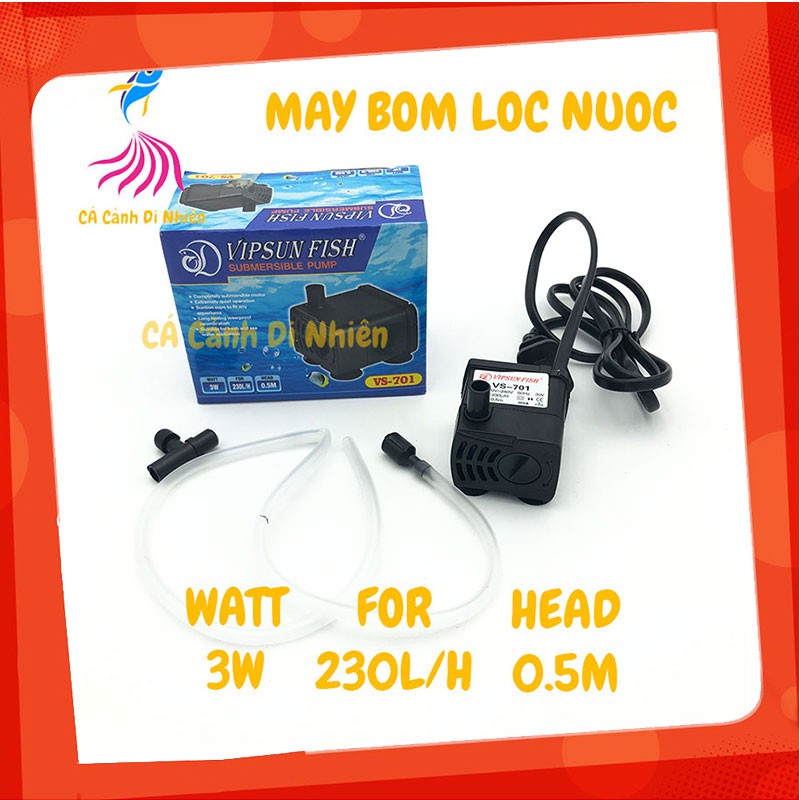 Máy bơm nước lọc hồ cá cảnh 3W VIPSUN VS-701