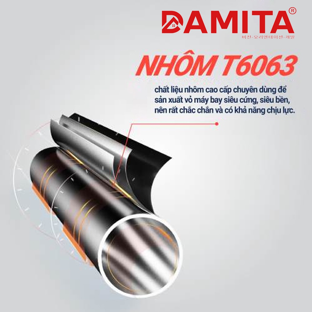 Thang nhôm rút đơn cao cấp 5.4m PRO DAMITA Hàn Quốc. Kiểm tra hàng trước khi nhận sản phẩm. Bảo hành 24 tháng tại hãng