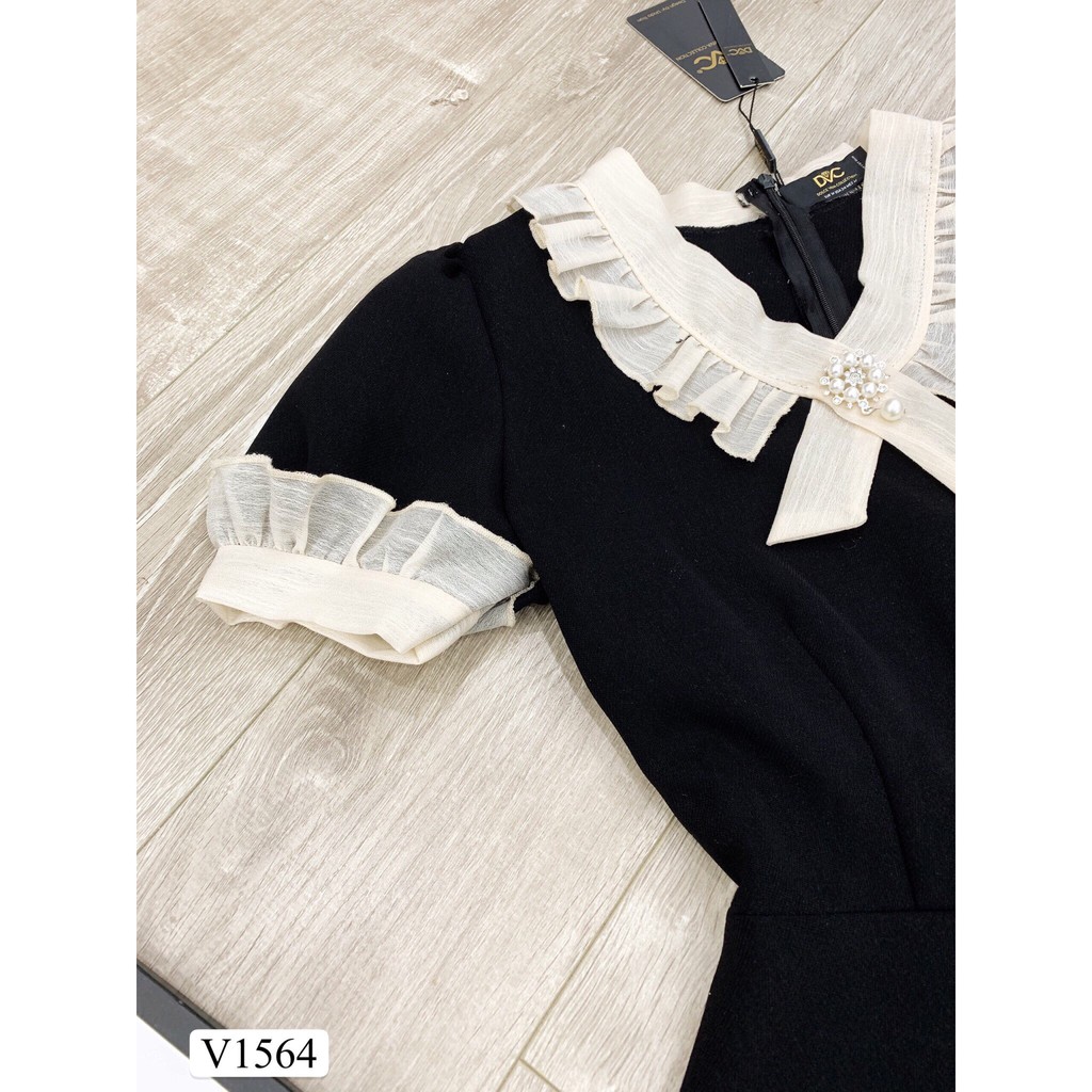 [Mã FAGREEN1505 giảm tới 30K đơn 99K] Váy đen xòe V1564 - Đẹp Shop DVC (Kèm ảnh thật trải sàn do shop tự chụp) | BigBuy360 - bigbuy360.vn