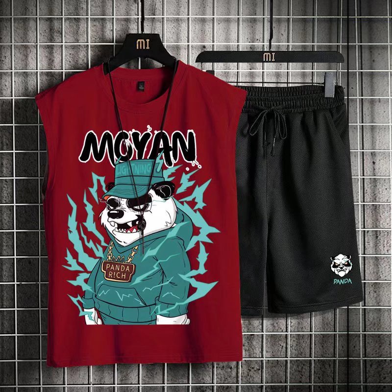 Bộ đồ thể thao sát nách thời trang Âu Mỹ mùa hè sành điệu cỡ M-8XL cho nam