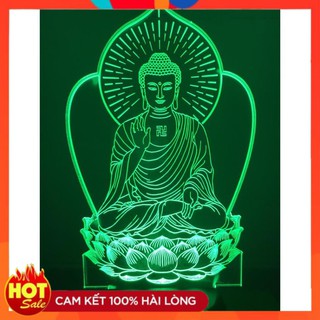 [Hàng Độc] Đèn ngủ led 3D 16 màu HÌNH PHẬT THÍCH CA, khắc hình theo yêu cầu, Khắc hình cá nhân,quà tặng sinh nhật