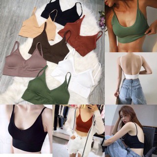 Áo bra thun tăm KHOÉT LƯNG CHỮ U co giãn cực mịn