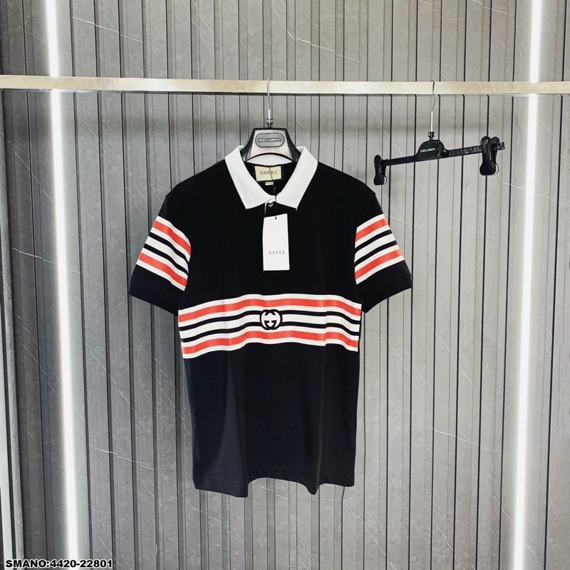 Gucci kẻ mới về 2 màu cổ bẻ