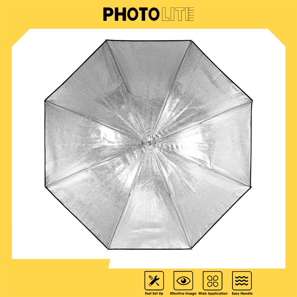 Umbrella ô tản sáng bạc 80 cm Photolite PA153 làm mềm ánh sáng chụp ảnh đèn Flash/Led