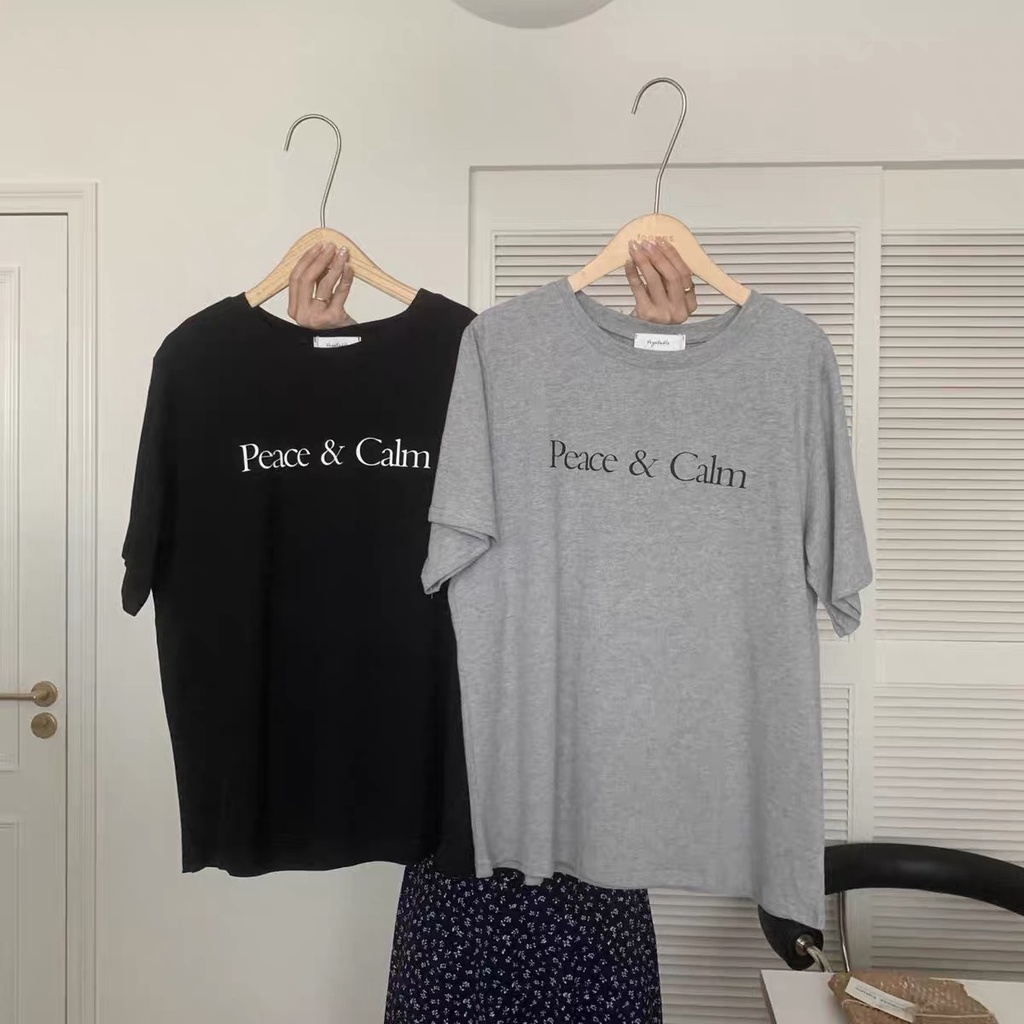 TEE chữ Peace and Calm 2402 Vegetable