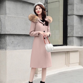 Áo khoác dạ dáng dài kèm lông cổ đủ size cao cấp