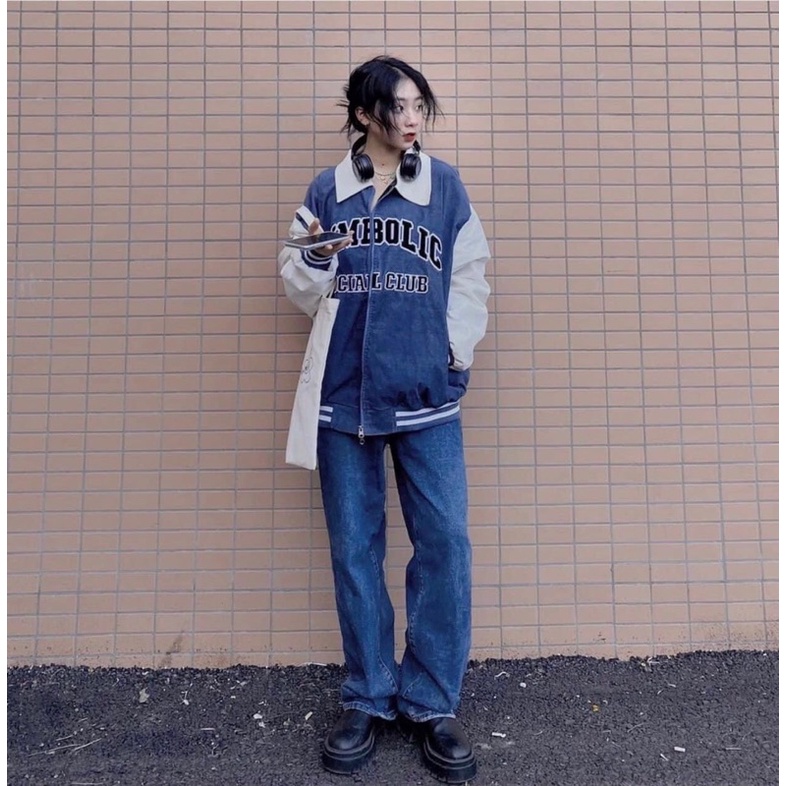 ÁO KHOÁC BOMBER NHUNG CỔ ĐỨC THÊU “SYMBOLIC”