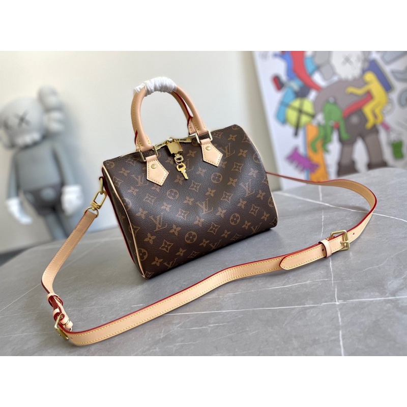 Túi xách nữ dáng trống Louis Vuitton Speedy LV size 25 da thật cao cấp hàng vip 1-1