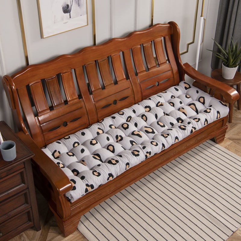 Đệm sofa gỗ đặc bốn mùa dài dải nói chung tựa kiểu cũ ba ghế gụ dày dặn