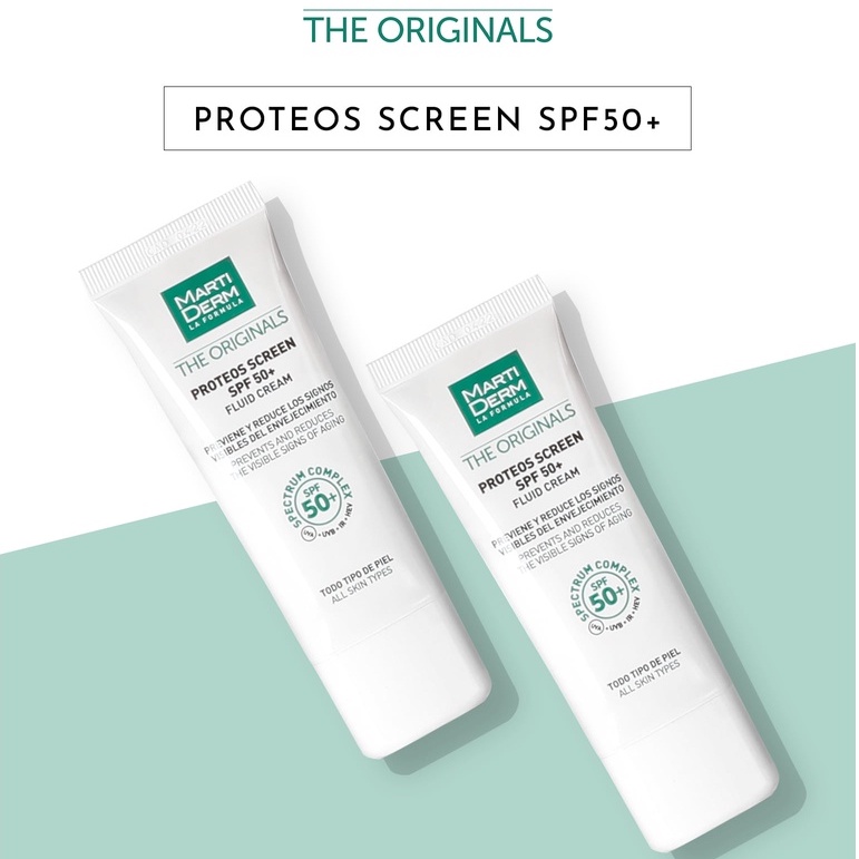 Kem chống nắng phổ rộng Martiderm The Originals Proteos Screen SPF50+ Fluid Cream 40ml