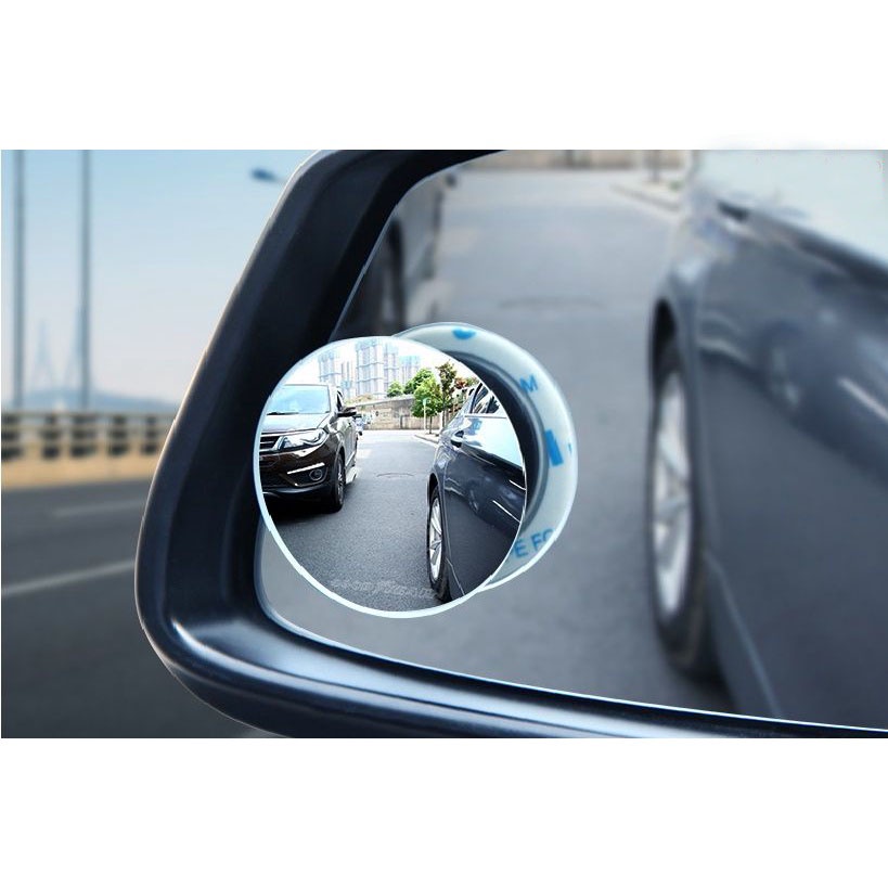 Bộ 2 Gương Cầu Lồi Gắn Trên Gương Chiếu Hậu Ô Tô Xoay 360 Độ Xóa Điểm Mù 29