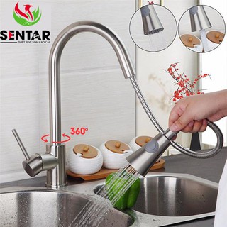 Vòi chen nóng lạnh inox 304 dây rút
