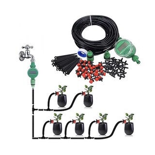 Bộ tưới cây tự động nhỏ giọt cho 20 cây + van nước hẹn giờ cao cấp