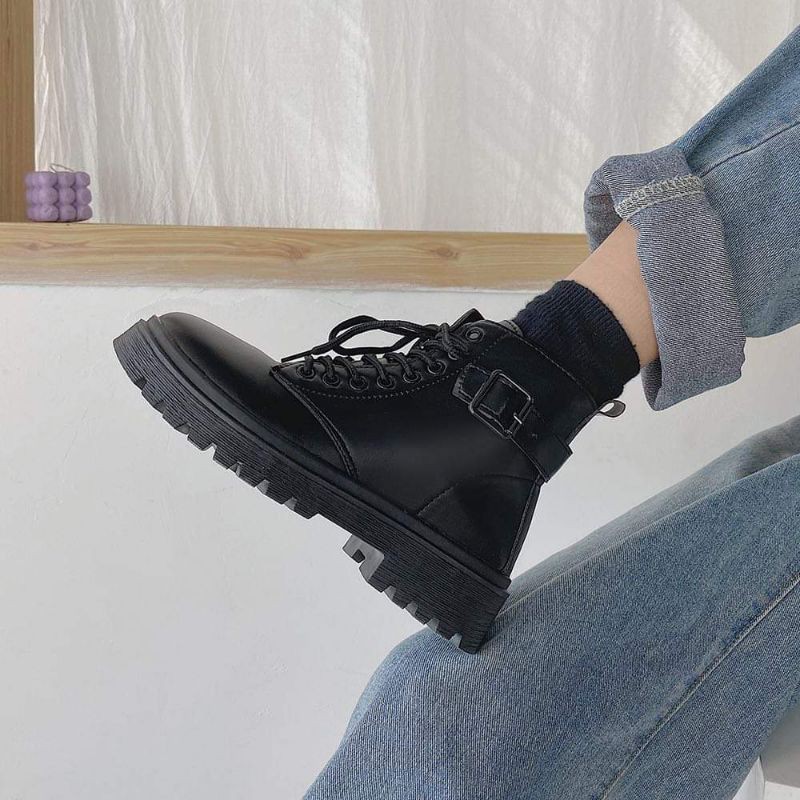 [ Sẵn sz 36 ] Boots Ulzzang chiến binh phiên bản mới nhất dành cho mùa thu đông, hàng quảng châu loại đẹp
