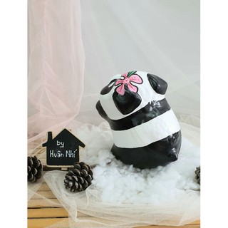 Heo đất handmade - panda