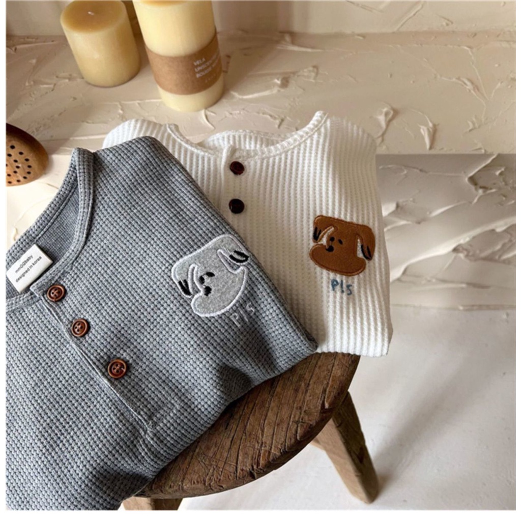 Áo Thun Sweater Cổ Tròn Tay Dài Thêu Hình Waffle Thời Trang Mùa Xuân 2022 Mới Cho Bé Trai