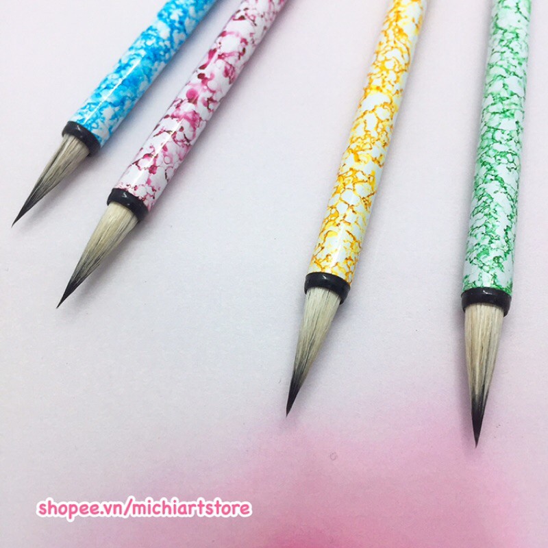 Nhan Thải - Bút lông vẽ màu nước thủy mặc, cọ thư pháp lông thú - Chỉ Ngộ Văn Phẩm ORCO