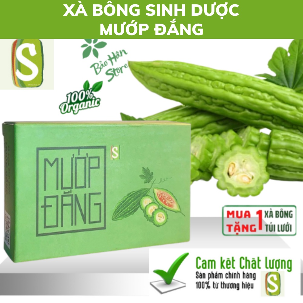 Xà Bông Mướp Đắng Kháng Khuẩn & Giảm Mụn Lưng Hết Viêm Chân Lông, Rôm Sảy, Dị Ứng Viêm Da Cơ Địa, …Nguồn Gốc Thiên Nhiên