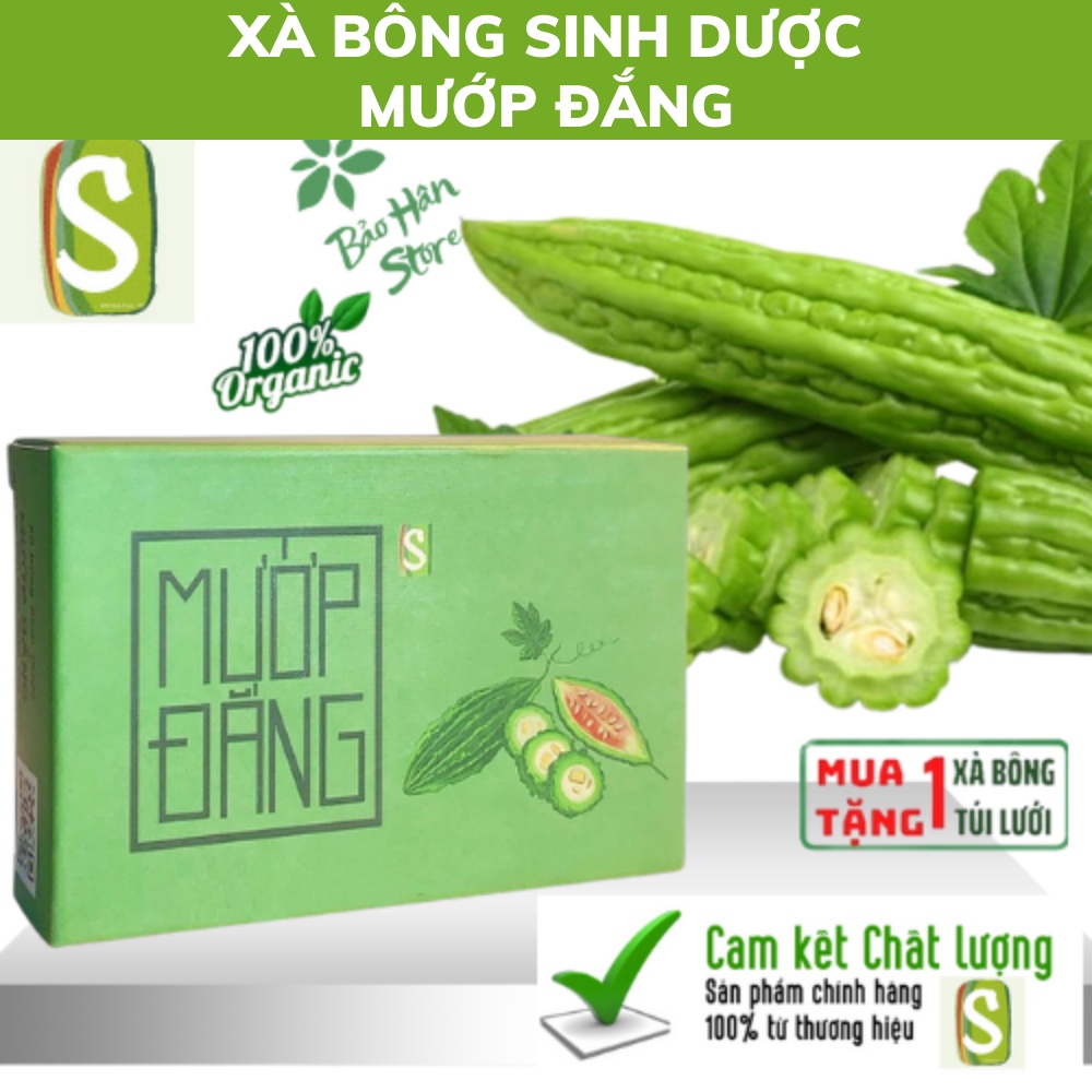 Xà Bông Mướp Đắng Kháng Khuẩn &amp; Giảm Mụn Lưng Hết Viêm Chân Lông, Rôm Sảy, Dị Ứng Viêm Da Cơ địa,…Nguồn Gốc Thiên Nhiên