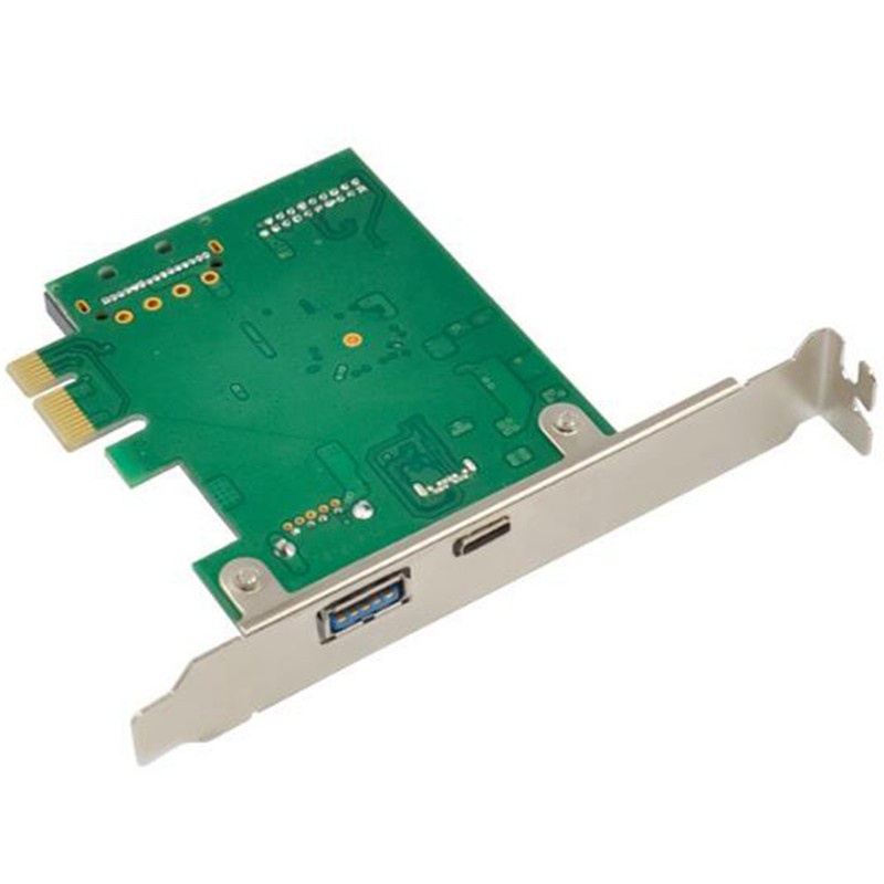 PCI-E Dual Port USB 3.1 Expansion Card Type-C+Type NEC720201 Chipset