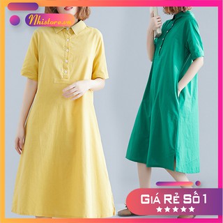 Thanh lý hàng tồn kho đầm bầu sơ mi thời trang công sở