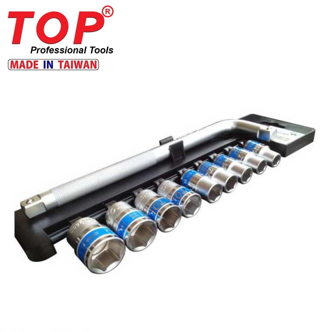 Bộ tuýp 10 chi tiết TOP TBS-12250 - Đầu tuýp Dr 1/2" 10-24mm cần cong chữ L