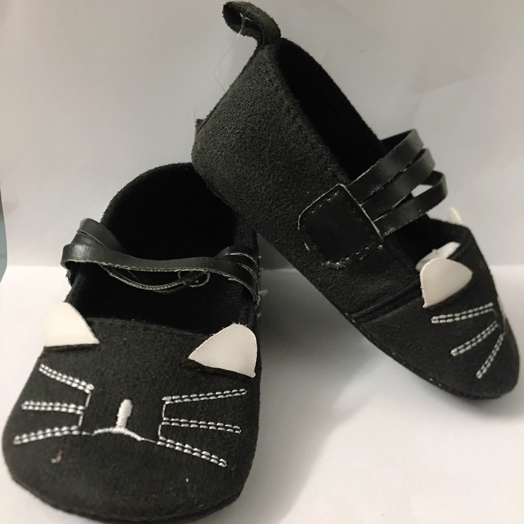 Giày tai mèo/ trái tim/nơ cho bé gái size 0-12m