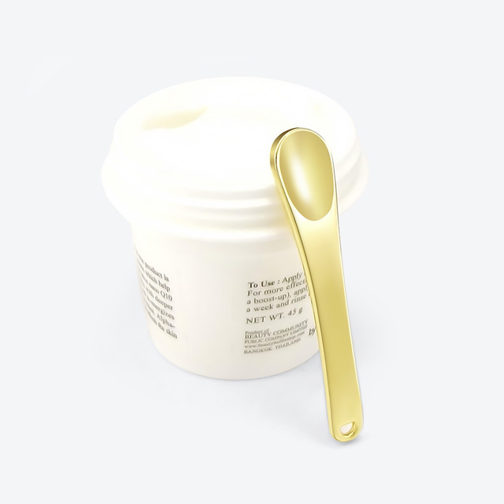 FALLFORBEAUTY High quality Cosmetic Spatula|Eye Cream Stick Metal Cosmetic Spoons|Mini Reusable Eye massage stick curved scoop Makeup Tools Mask Cream Spoon/Multicolor