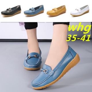 Giày Da Bò Đế Bằng Thời Trang Cho Nữ