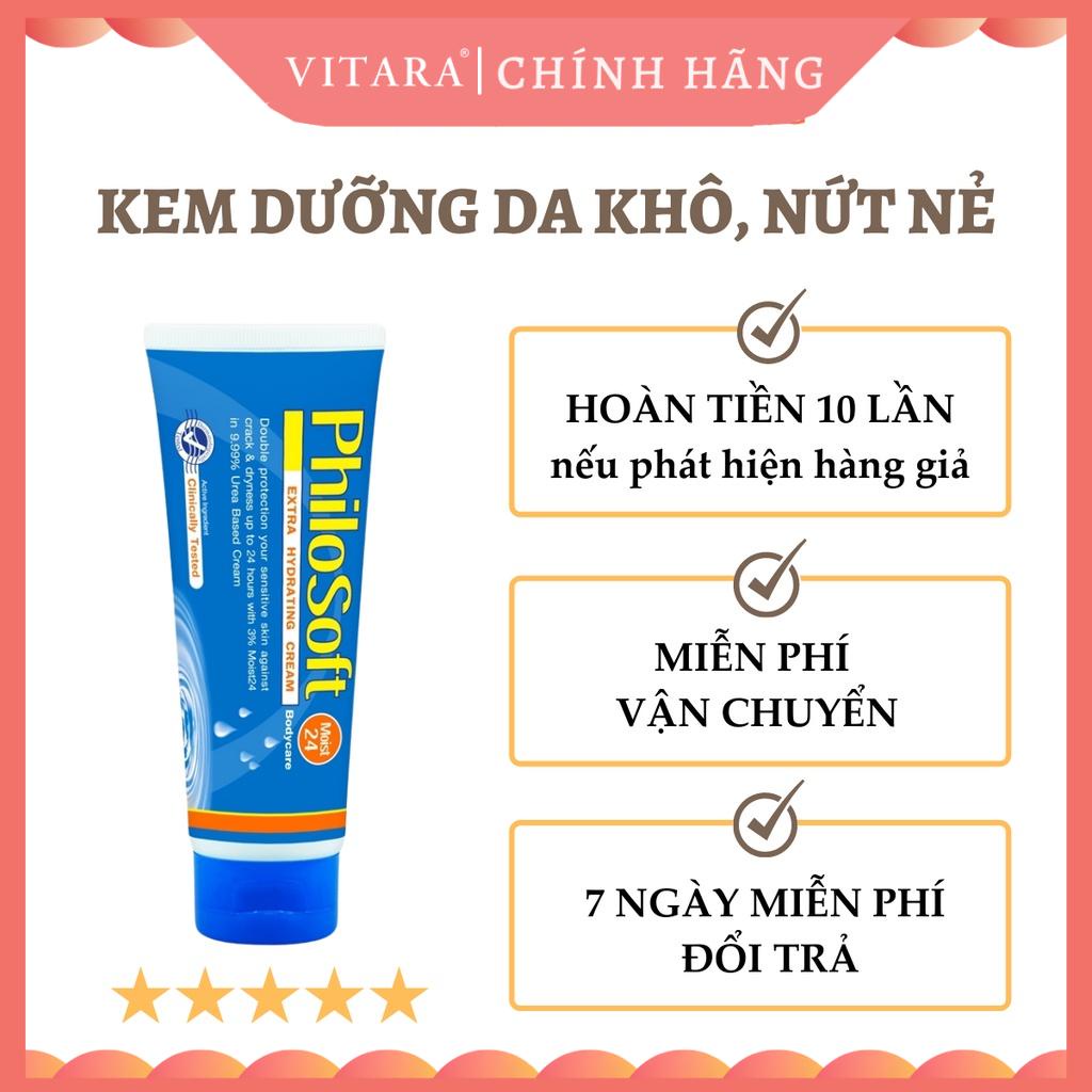 Kem thoa cho da khô Philosoft Moist 24 cung cấp ẩm cho da bị vảy, bong tróc, vảy nến, tiểu đường 100g