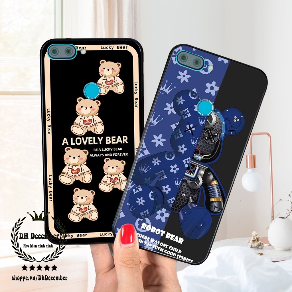 Ốp lưng Xiaomi MI 8 LITE in hình 3D lucky, gấu Brick xinh xắn - KHÔNG NÊN BỎ LỠ