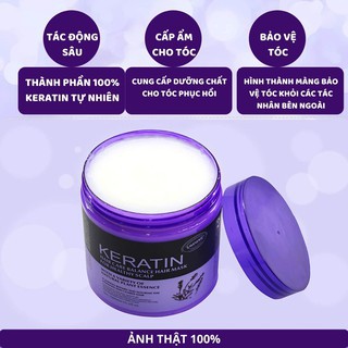 Kem ủ tóc KERATIN COLLAGEN 1000ML LAVENDER BRAZIL NUT - Ủ hấp tóc cung cấp dưỡng chất KERATIN tự nhiên