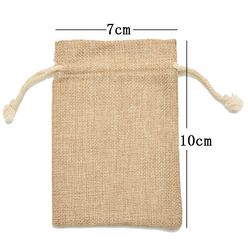 Túi Vải Canvas Mini Phối Dây Rút Đa Năng Tiện Dụng