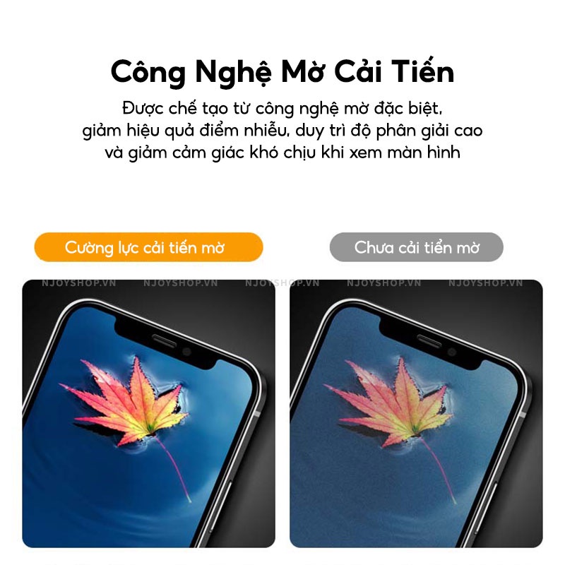 Kính Cường Lực Chống Vân Tay Full Viền Cho Điện Thoại IP14/13/12/11 Pro Max Xs Max Xr X 7 Plus 8 Plus 7 8 Njoyshop