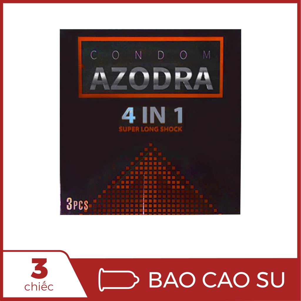 Bao cao su gân gai kéo dài thời gian Azodra 4 in 1