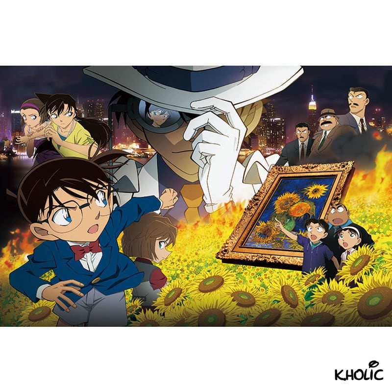 Thám tử lừng danh conan xếp hình bằng gỗ, 300/520/1000 miếng xếp hình anime, đồ chơi phát triển