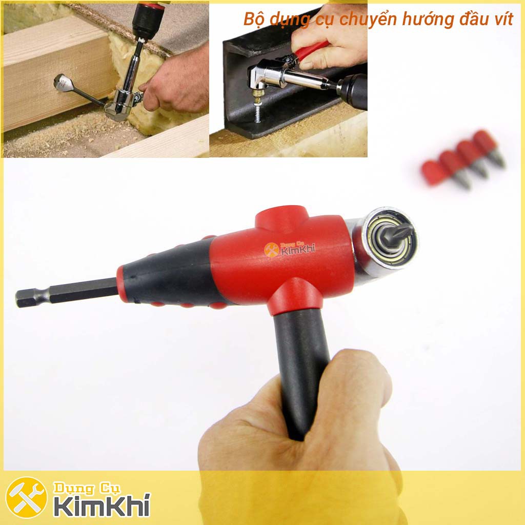 Bộ chuyển hướng mũi khoan vít chuôi lục 105° có tay cầm