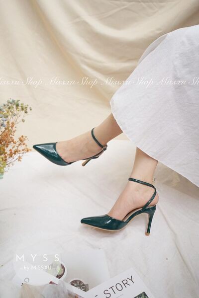 Giày nữ mũi nhọn cài quai sau 7cm thời trang  MYSS - CG193