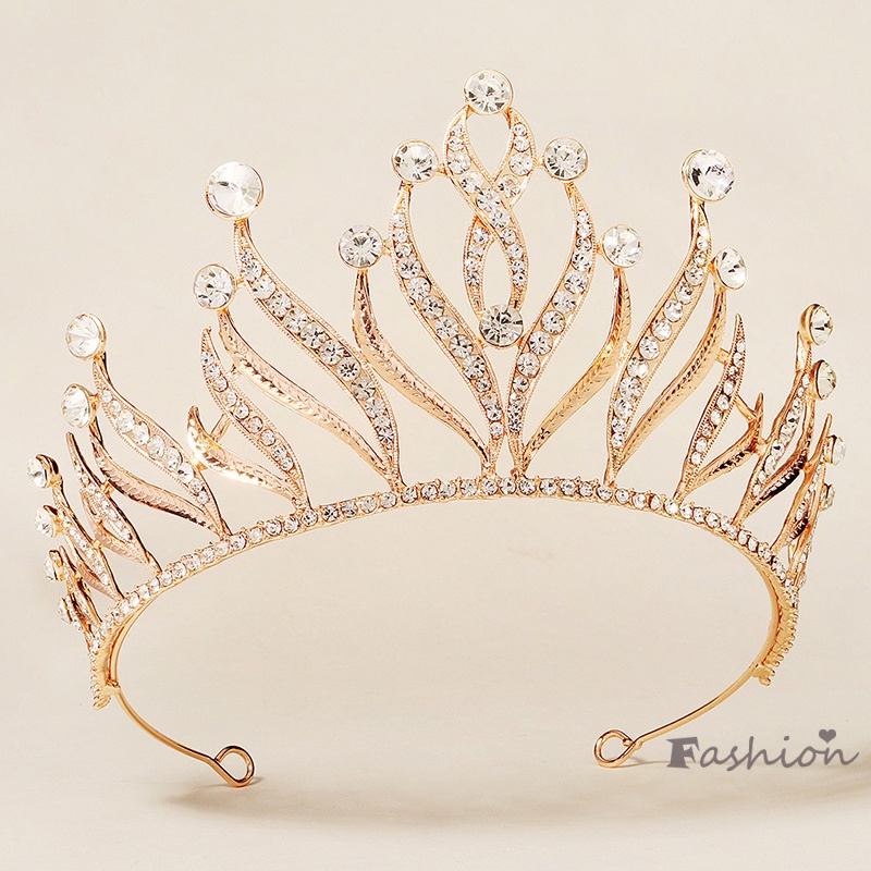 Băng Đô Cài Tóc Hình Vương Miện Đính Đá Lấp Lánh Thời Trang Cho Cô Dâu