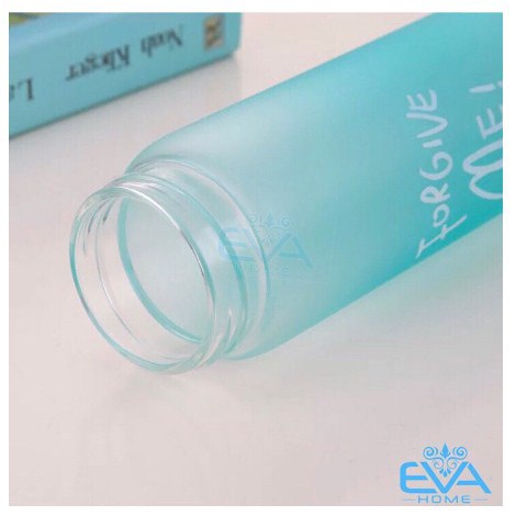 Bình Nước Thủy Tinh In Chữ Hello Master 480ML có dây xách