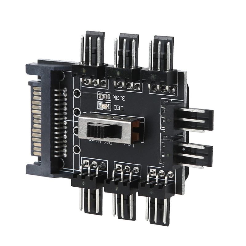 Dây Cáp Chia Cổng Quạt Tản Nhiệt 1 Sang 8 3Pin Pwm 12V 4PIN / SATA