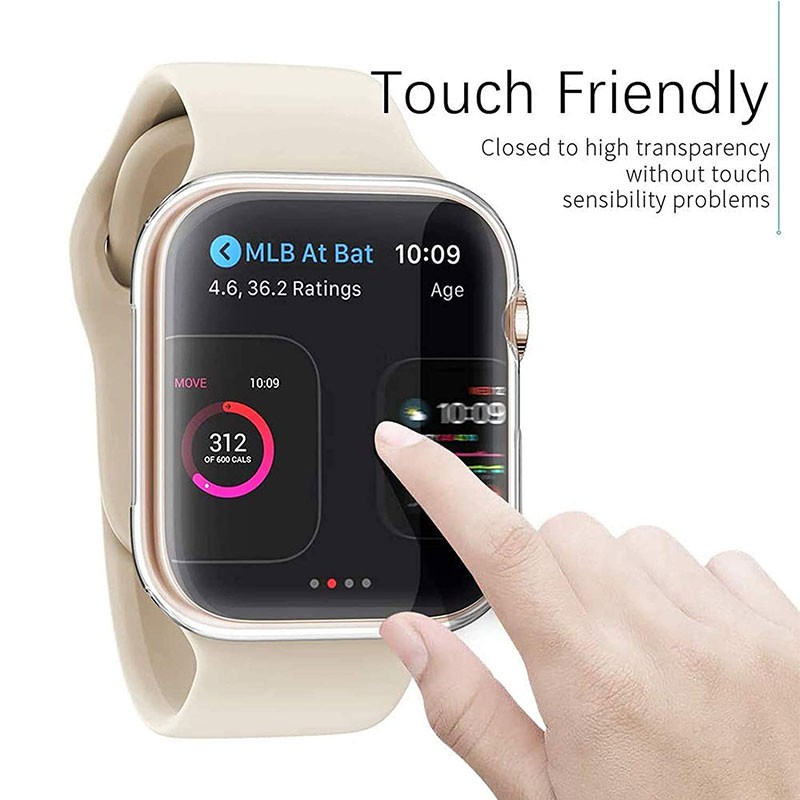 Ốp Điện Thoại TPU Trong Suốt Cho Apple Watch 7 SE 6 5 4 3 2 1 7 6 / 5 / 4 / 3 / 2 / 1 / SE 38mm 40mm 42mm 44mm 41mm 45mm