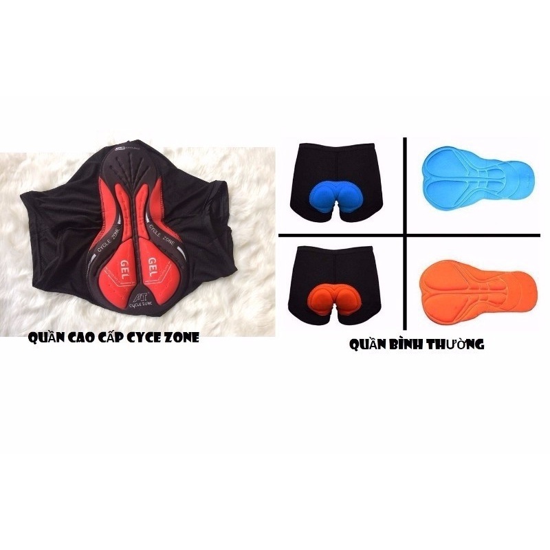 Quần Yếm Gel Xịn SiliCol Gel Cao Cấp, Quần Thể Thao Đệm Mông Đi Xe Đạp Nam Nữ Sịn Có Lỗ Thoáng Khí