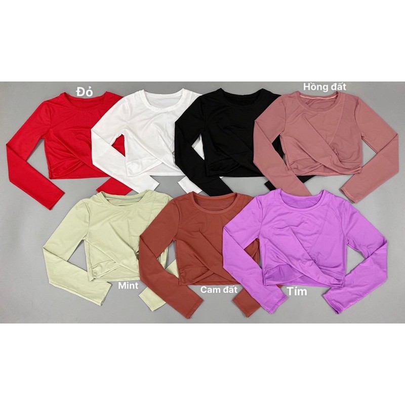 ÁO CROPTOP TAY DÀI ĐẮP EO CỰC XINH
