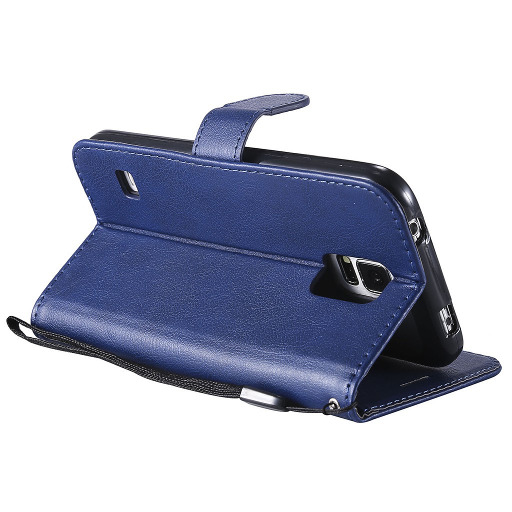 Bao da điện thoại thiết kế màu trơn có ngăn để thẻ cho Samsung Galaxy S8 Plus | BigBuy360 - bigbuy360.vn