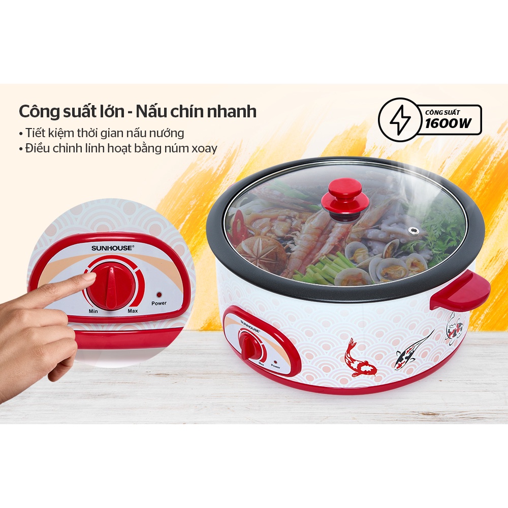 Nồi Lẩu điện  Sunhouse SH525L cao cấp
